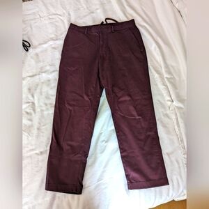 Men's Uniqlo Pants, L, Burgundy